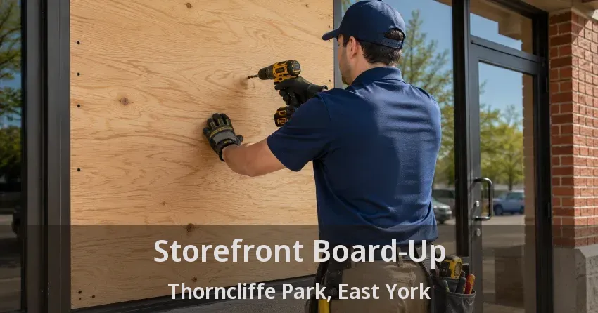 Storefront Board-Up Thorncliffe Park, East York - ON