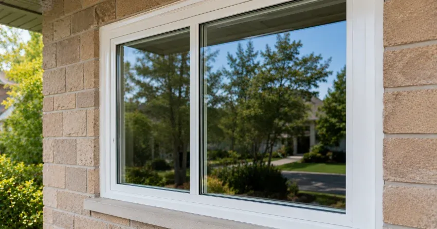 technician installing new insulated glass unit in window frame in Crescent Town, East York