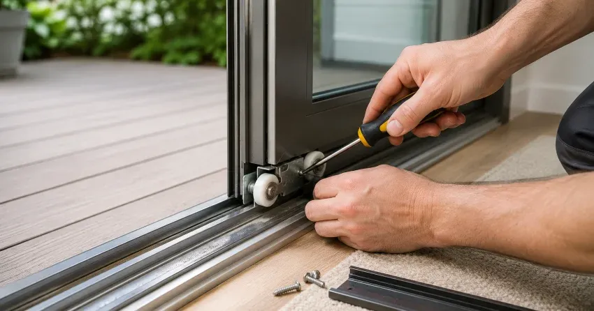 sliding door fix Leaside, East York technician diagnosing track issue